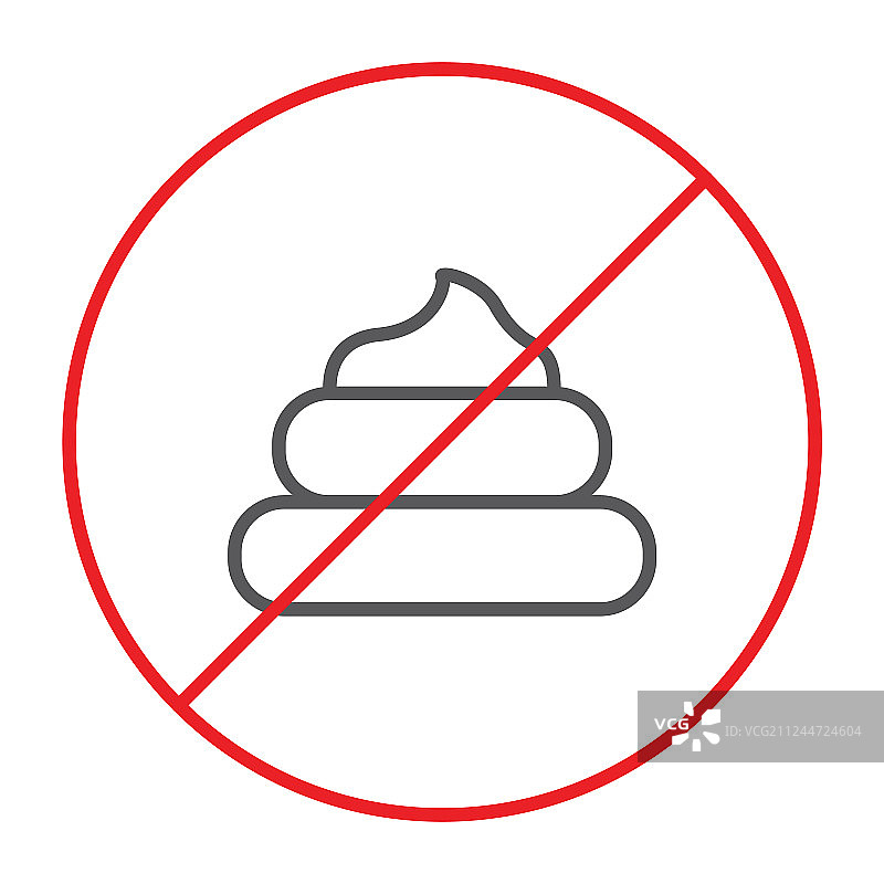 禁止排便细线图标图片素材
