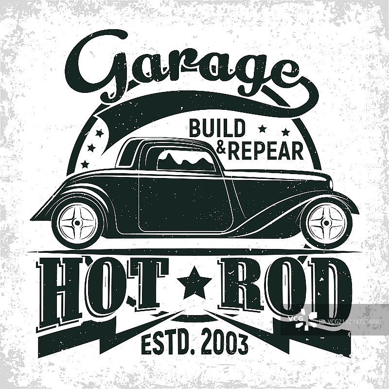 复古热棒徽章设计图片素材