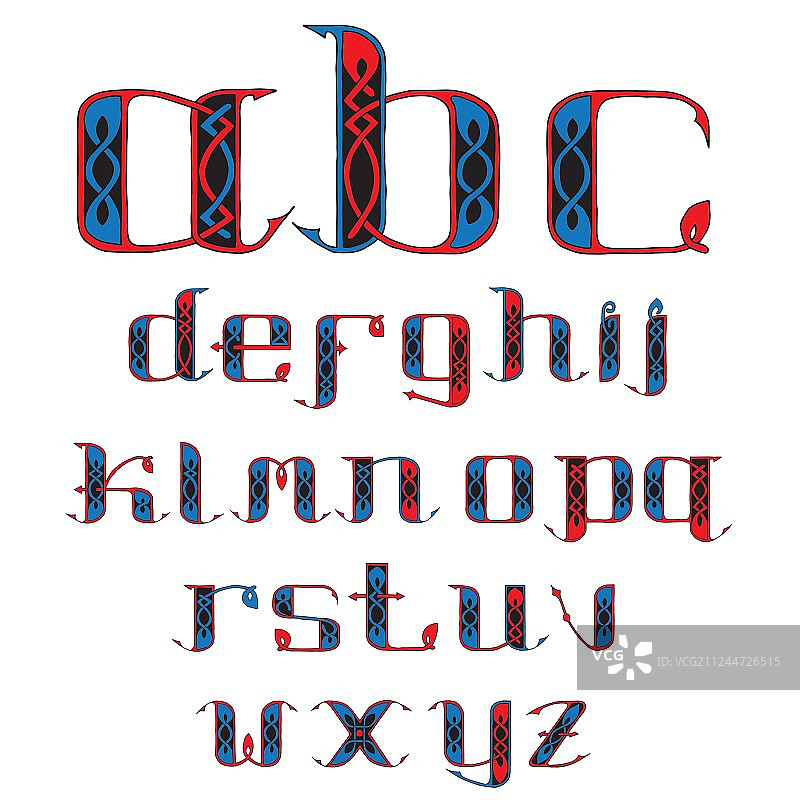 带图案的凯尔特字体图片素材