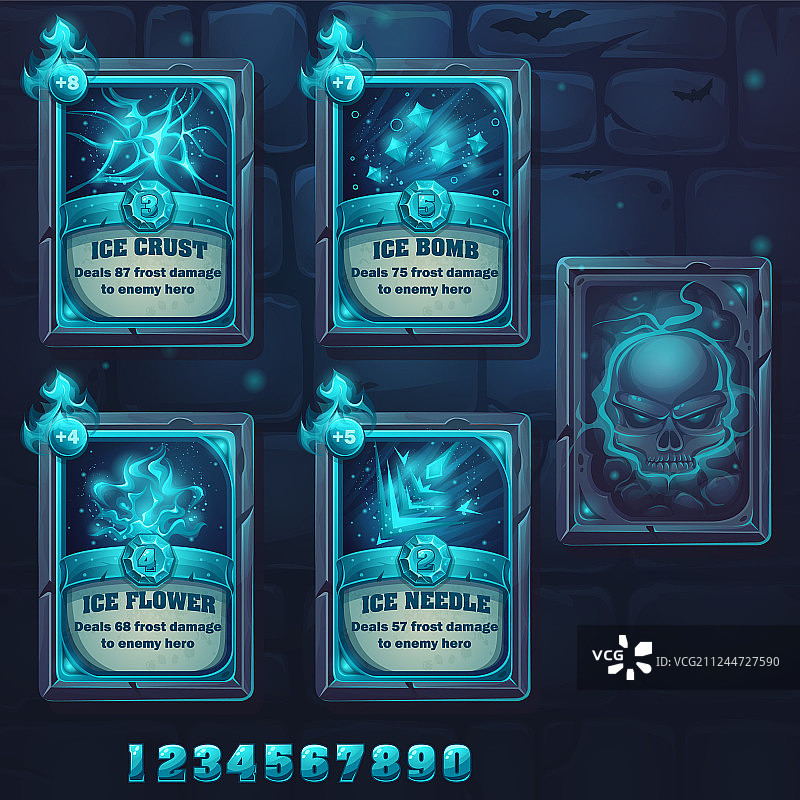 冰系魔法卡牌合集图片素材