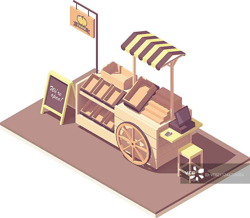 2.5D水果蔬菜亭图片素材