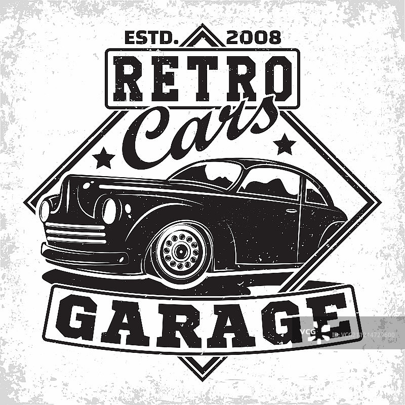 复古热棒徽章设计图片素材