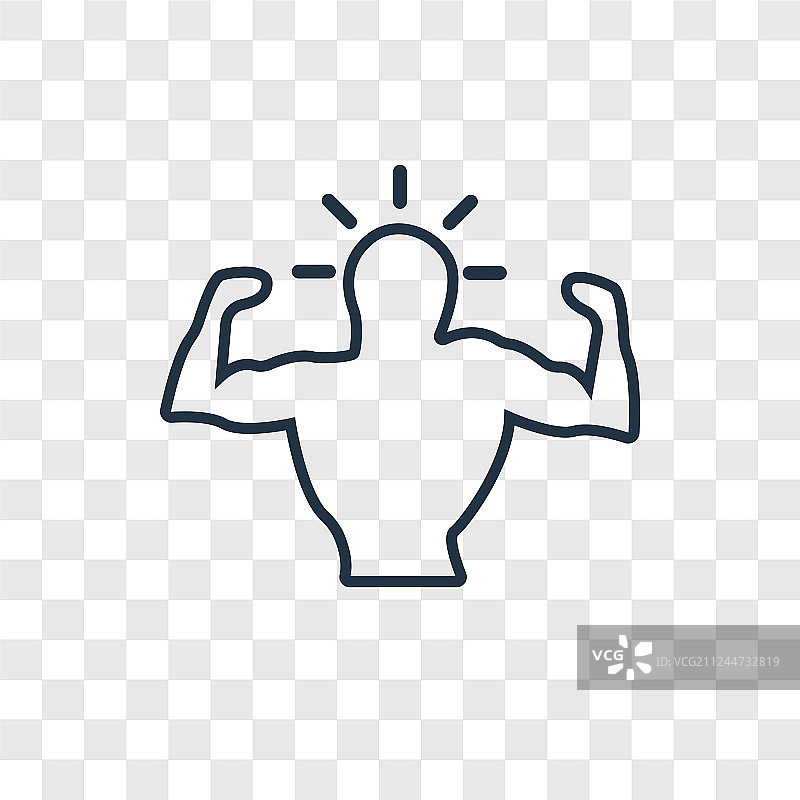 肌肉概念线性图标图片素材