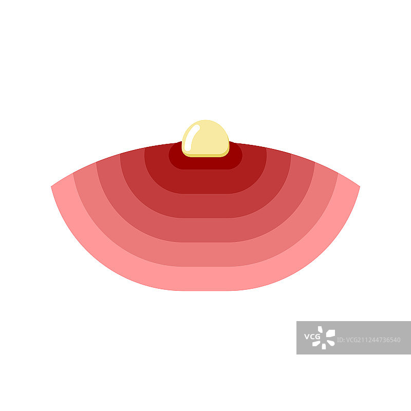 白色背景上带脓液的孤立丘疹图片素材