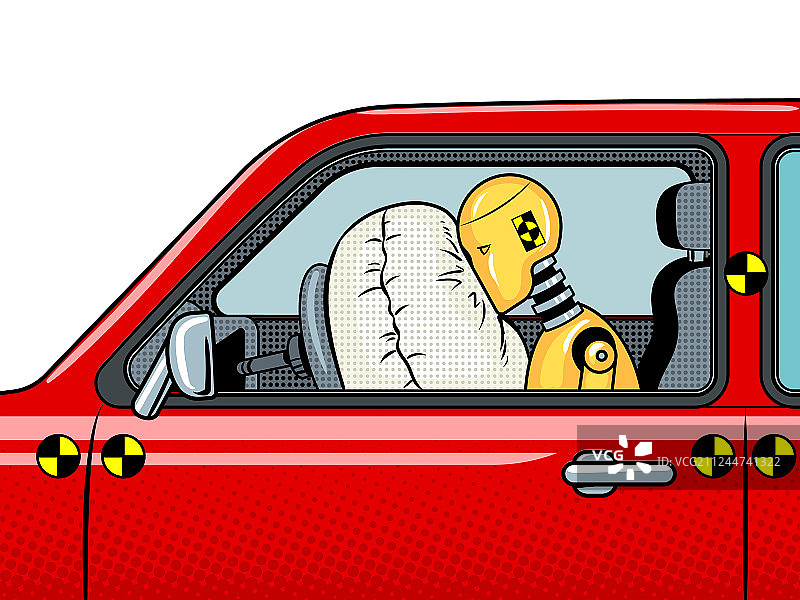 碰撞测试假人波普艺术图片素材