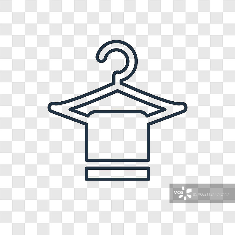 隔离的衣架概念线性图标图片素材
