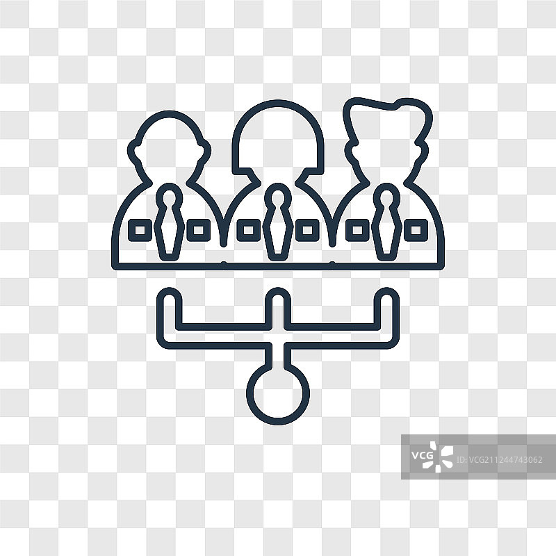 团队合作概念线性图标图片素材