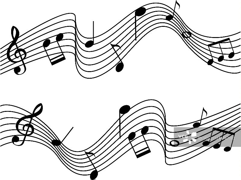 双音阶上的音符图片素材