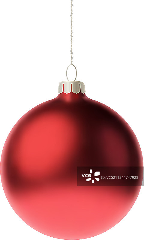 红色3D圣诞球图片素材