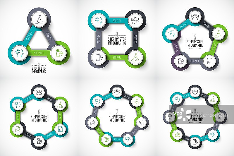 循环信息图图片素材