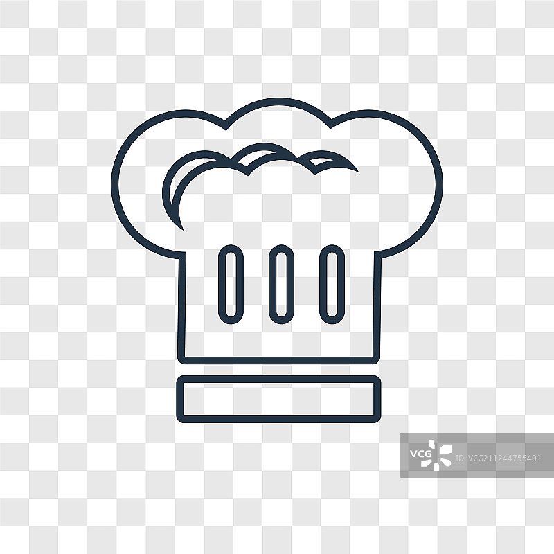 厨师帽概念线性图标图片素材