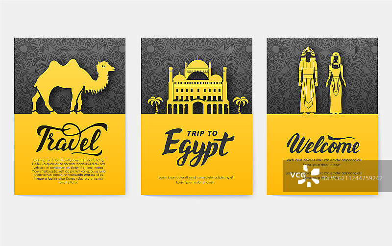 埃及国家饰品概念合集图片素材