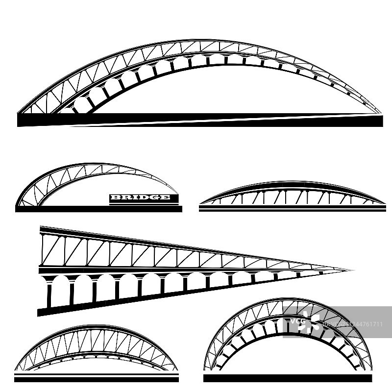 桥梁图标合集图片素材