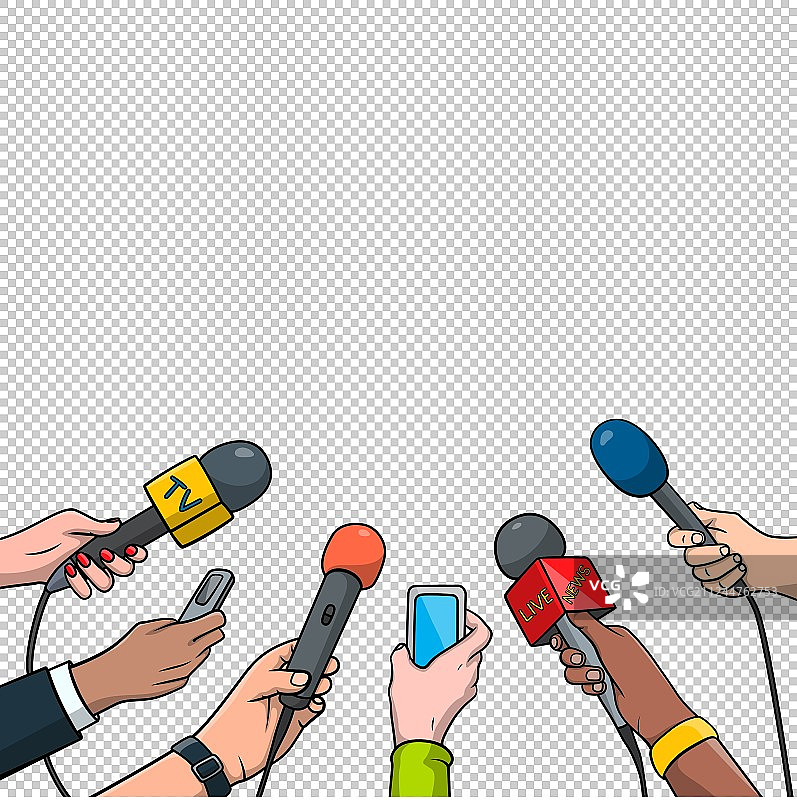 波普艺术风格的新闻业概念图片素材