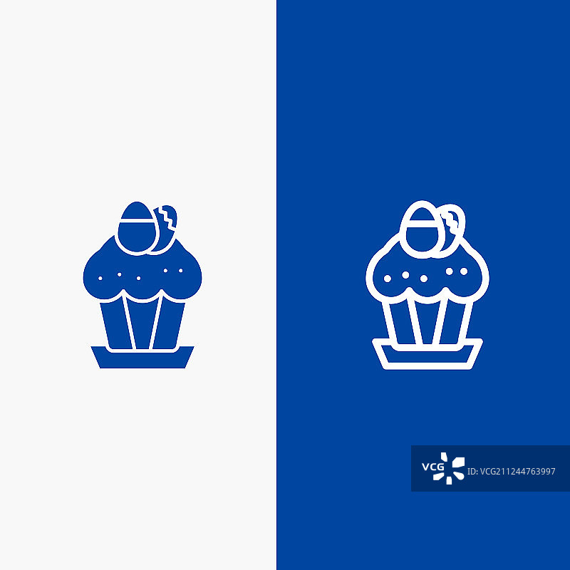 复活节鸡蛋蛋糕杯图片素材