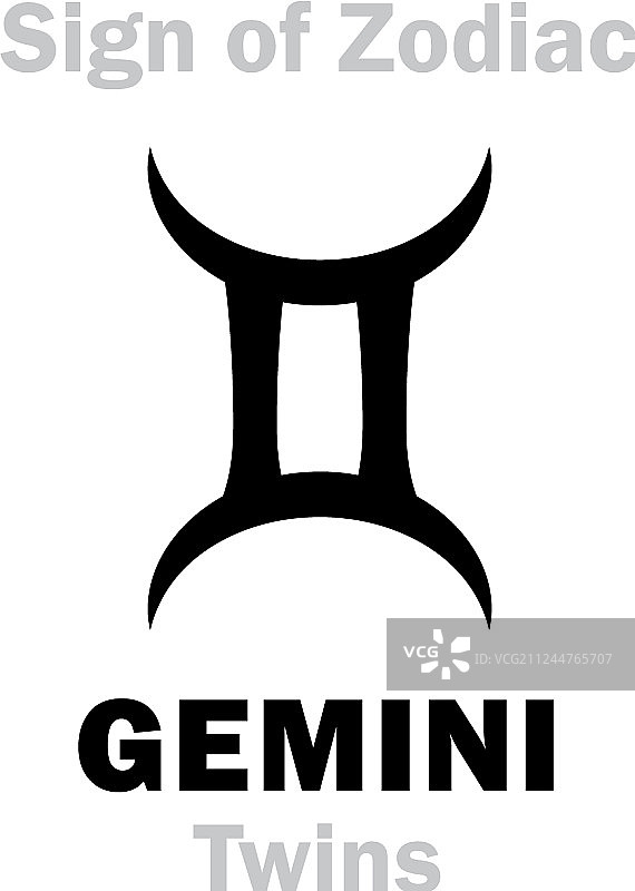 双子座星座符号图片素材