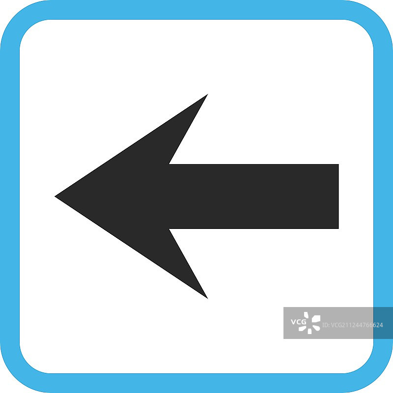 框架中的向左箭头图标图片素材