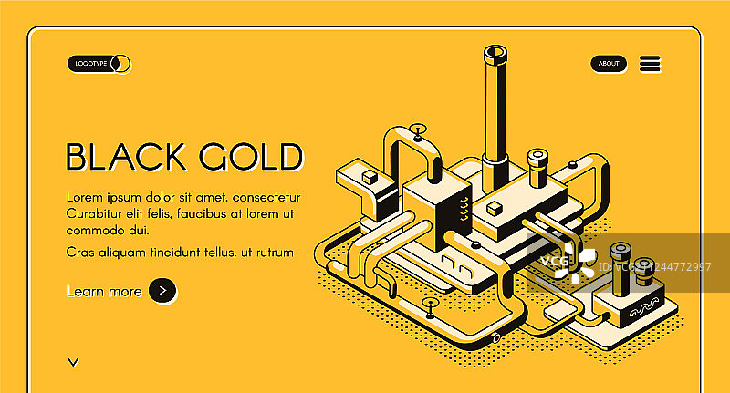 炼油厂网页模板图片素材