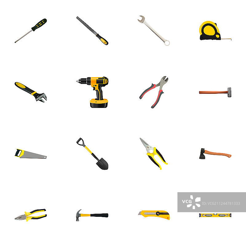 逼真手斧钳子图片素材