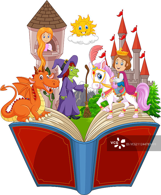 儿童童话故事书中的想象图片素材