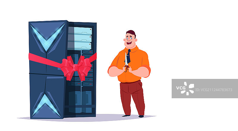 具有托管服务器的开放式数据存储中心图片素材