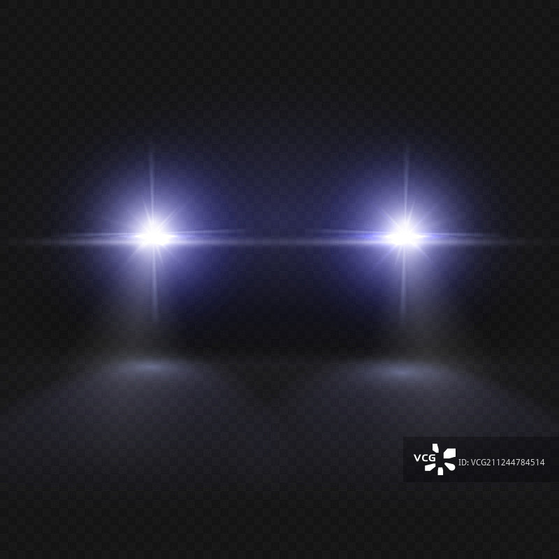 汽车前大灯发光效果图片素材