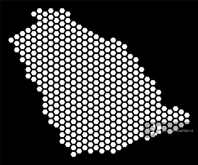 沙特阿拉伯蜂窝地图图片素材