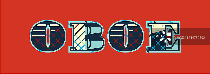 双簧管概念文字艺术图片素材