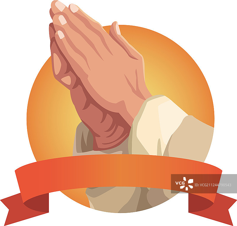 祈祷的手势图片素材