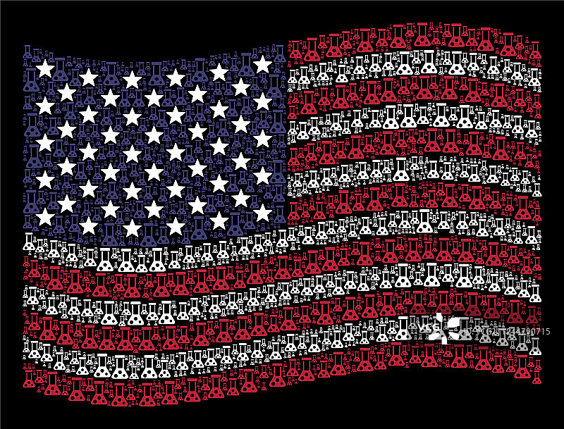 美国国旗的程式化组合图片素材