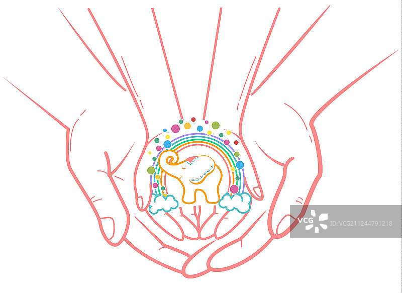 儿童灵魂与梦幻的概念图片素材