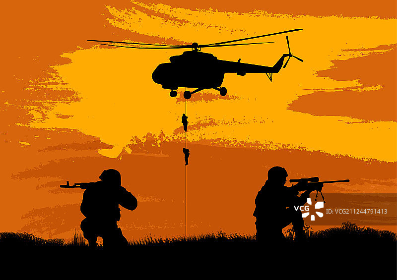 士兵执行作战任务图片素材