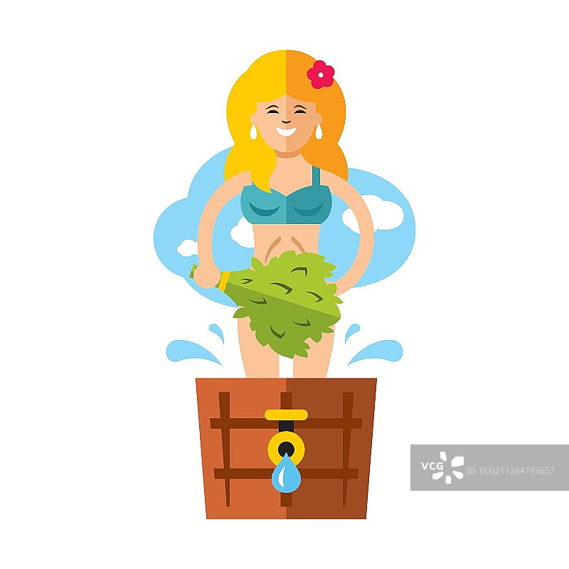 女性卫生扁平风格卡通图片素材