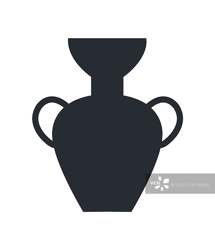 白色背景下的古希腊花瓶图片素材