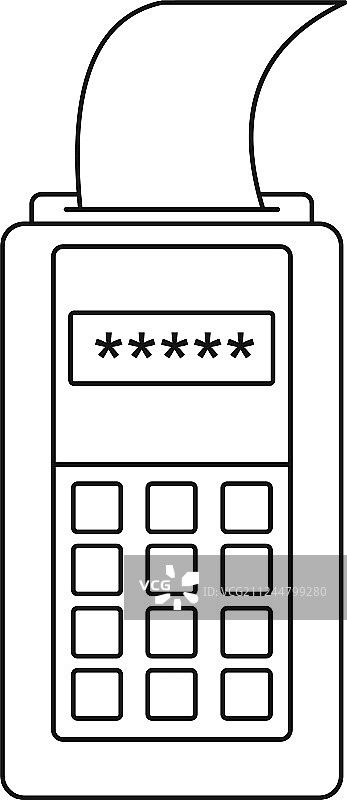 支付终端轮廓图标图片素材