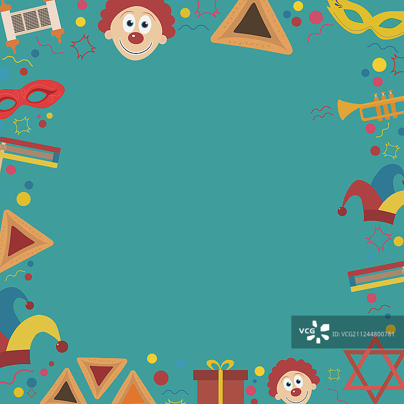 光明节主题扁平设计图标边框图片素材