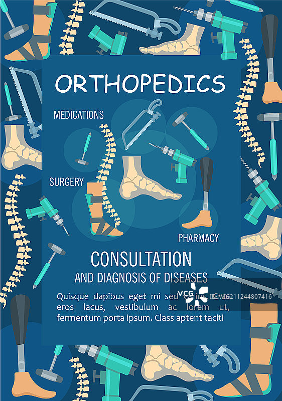 骨骼和关节矫形医疗横幅图片素材