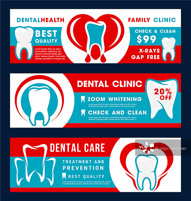 牙科诊所牙科治疗折扣banner图片素材