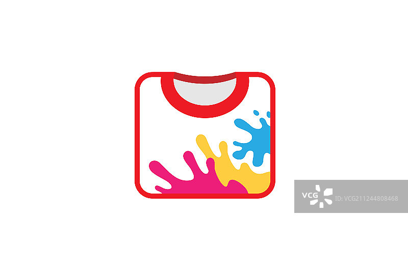 创意彩色独特T恤设计标志图片素材