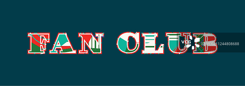 粉丝俱乐部概念文字艺术图片素材