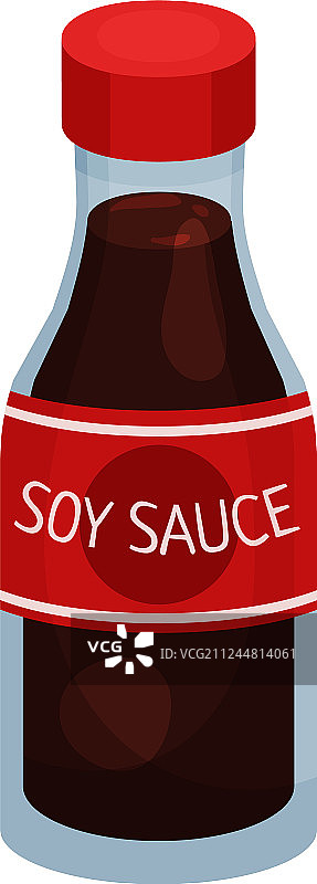 白色背景上的瓶装酱油图片素材