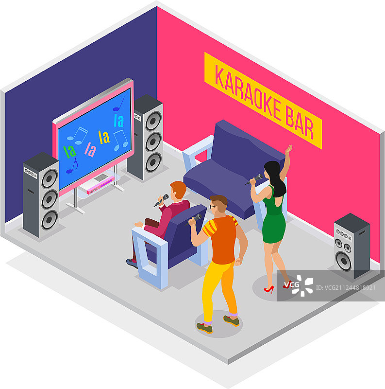 卡拉OK酒吧房间背景图片素材