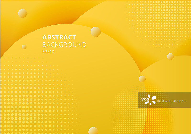 抽象的3D液体流体圆圈，芥末黄色图片素材