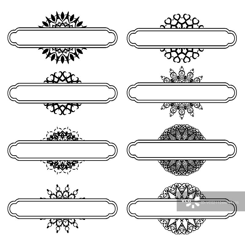 不同花饰组合图片素材