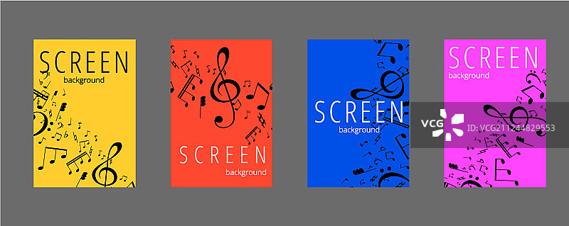 彩色音符音乐banner图片素材