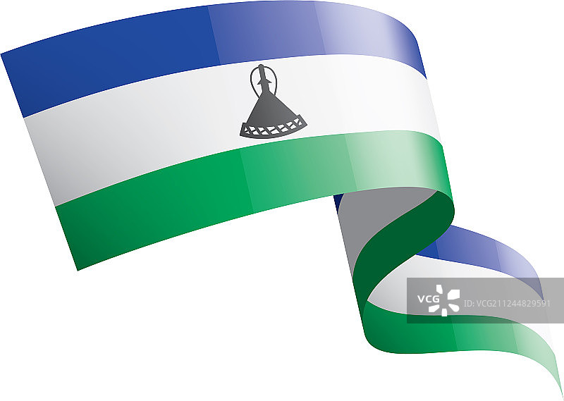 莱索托国旗上有白色图片素材
