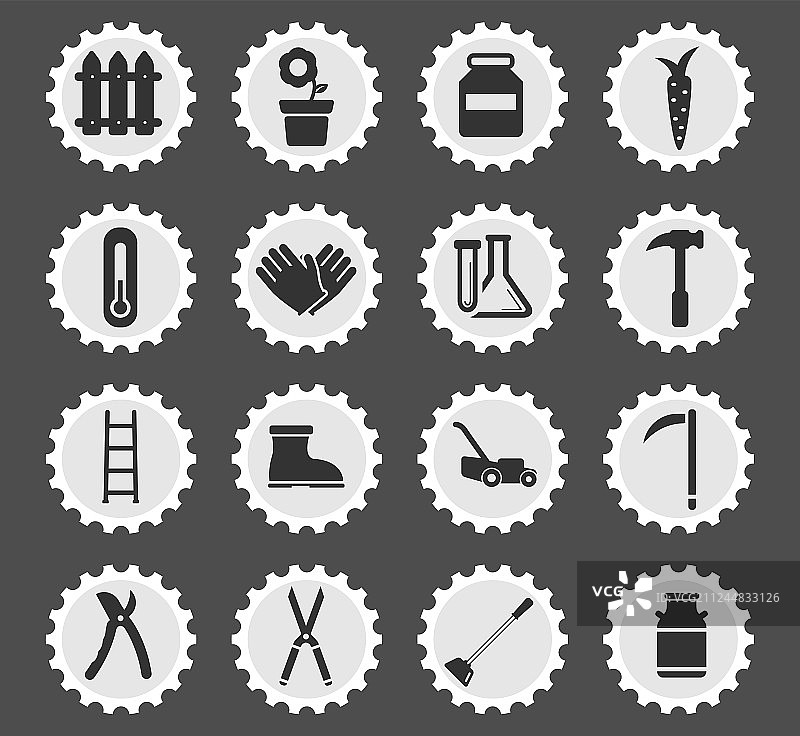 花园工具简约图标图片素材