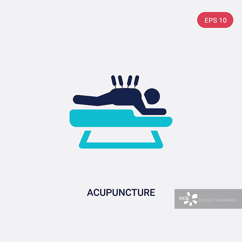 美容概念中的双色针灸图标图片素材