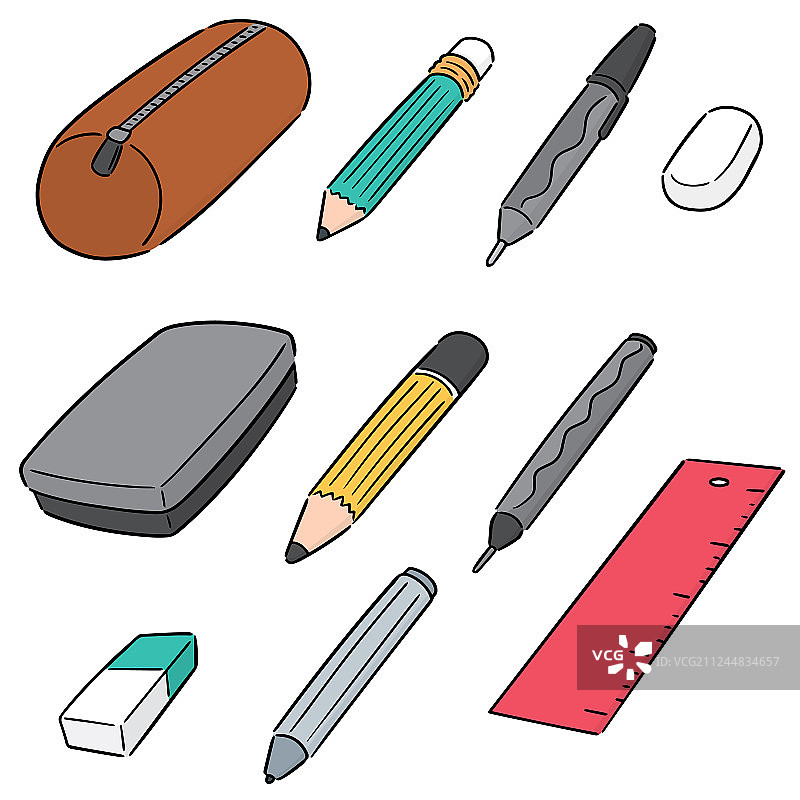 铅笔盒套装图片素材