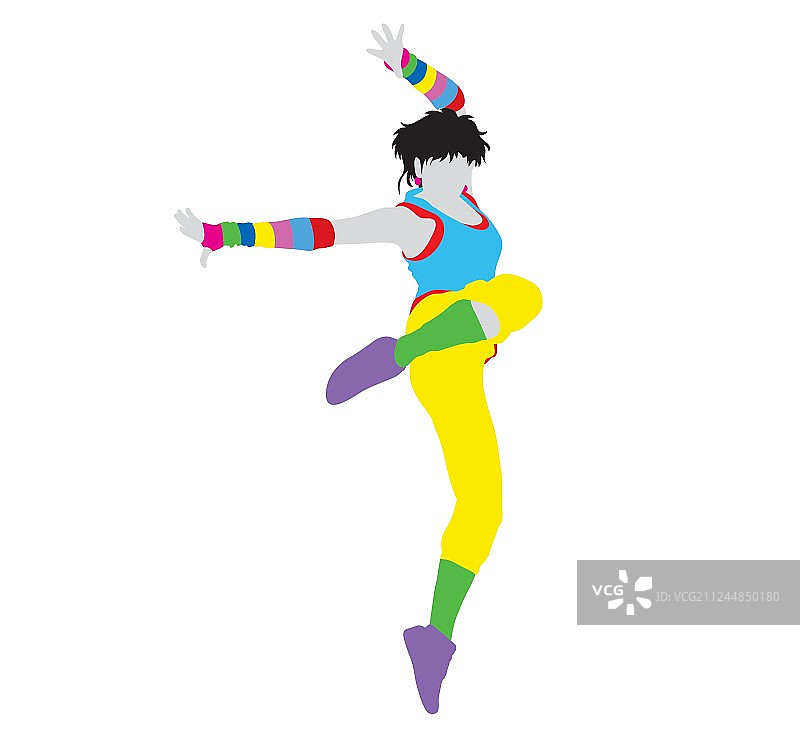 快乐舞者剪影图片素材